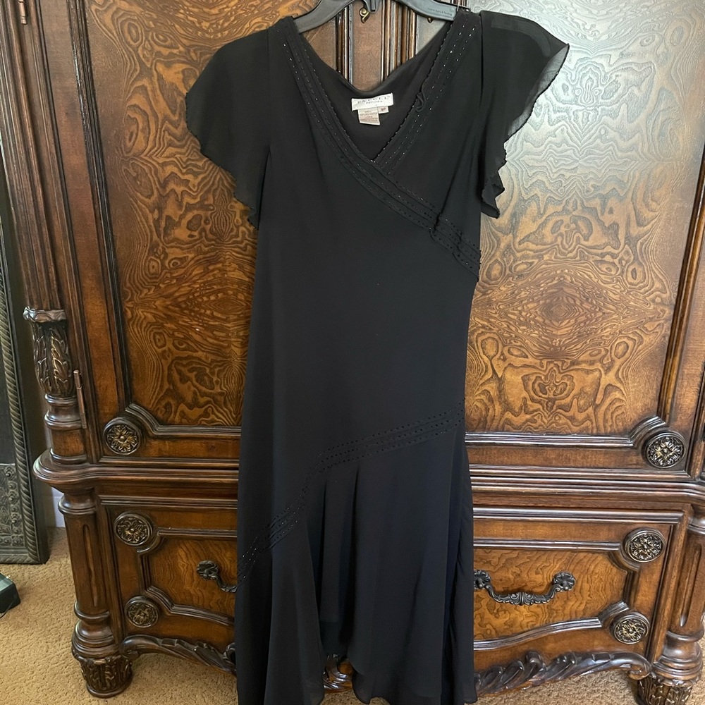 EUC Black asymmetrical dress